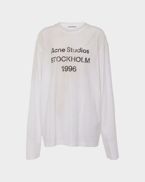 Acne Studios Long Sleeve T-shirt Relaxed Logo White
