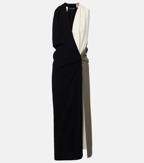Elsa draped crêpe midi dress