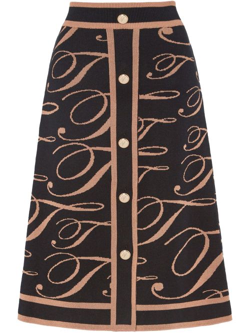 Temperley London T-logo Mania skirt - Black