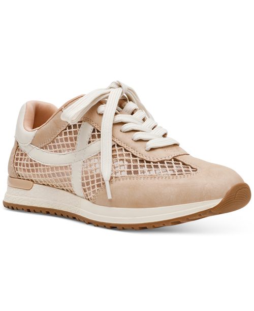 Women's Joque Mesh Sporty Retro Lace-Up Sneakers - Camel