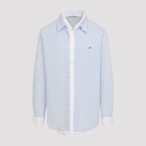 Embroidered Cotton Button-Up Shirt