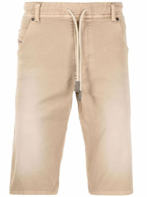 Drawstring slim-cut shorts