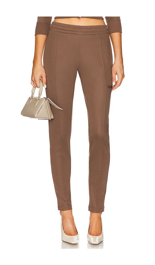THE ATTICO Long Pant in Brown - Chocolate. 42 also in
