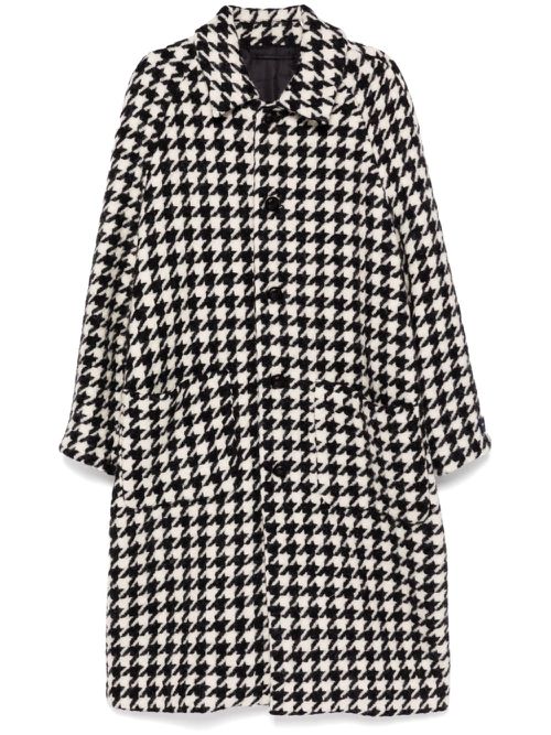 Houndstooth oversized coat - Blue