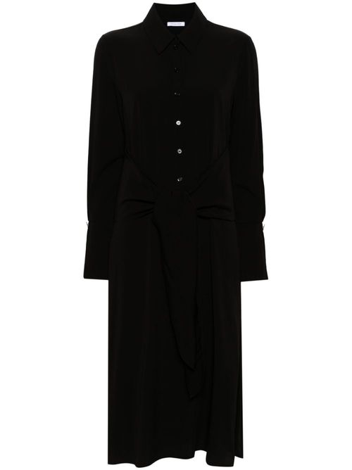 Logo-charm midi dress - Black