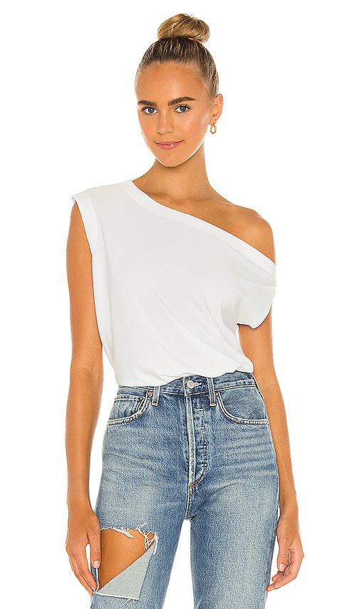 Norma Kamali x REVOLVE Drop Shoulder Top in White. -  XS also in L, M