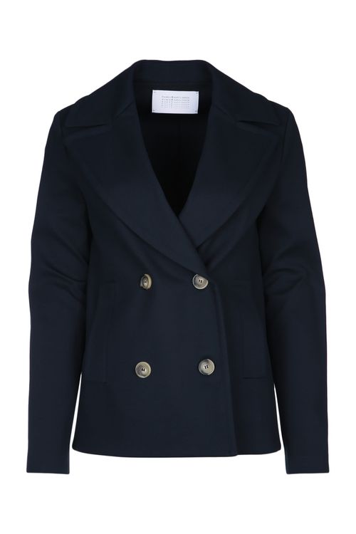 Women Peacoat Diagonal Crafted With Loro Piana Fab