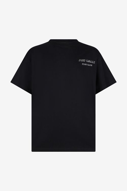 Black T-shirt With Deer Back Print