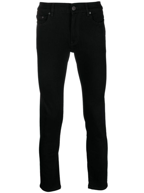 Skinny-cut cotton jeans - Black