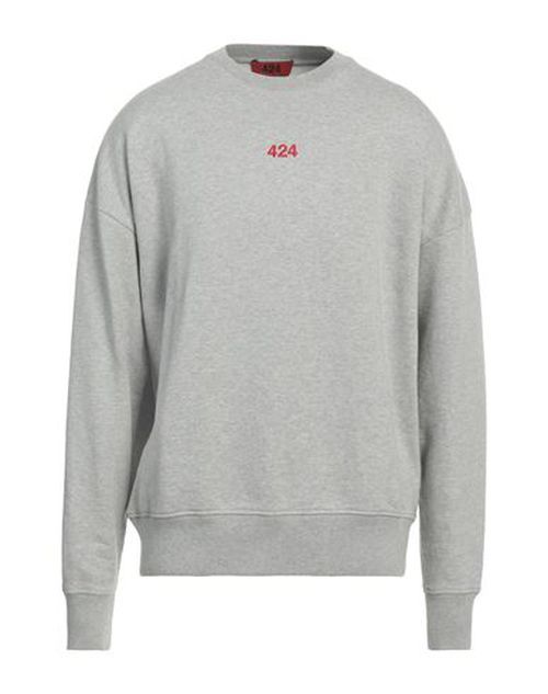 Man Sweatshirt Light grey Size M Cotton