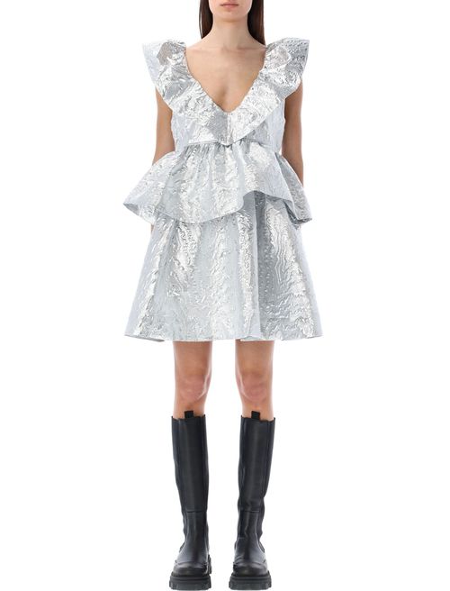 Metallic Jacquard Layer Dress