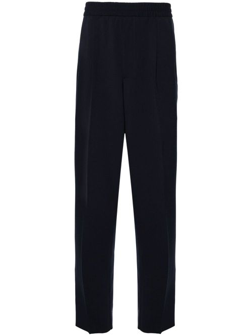 Drawstring tapered trousers - Blue