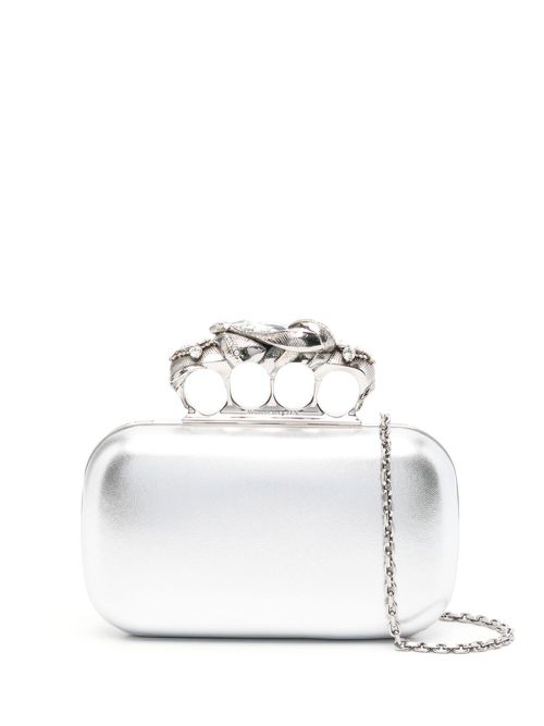 Snake Knuckle clutch bag - Silver