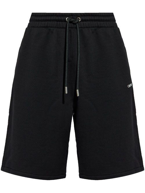 Logo-print track shorts - Black