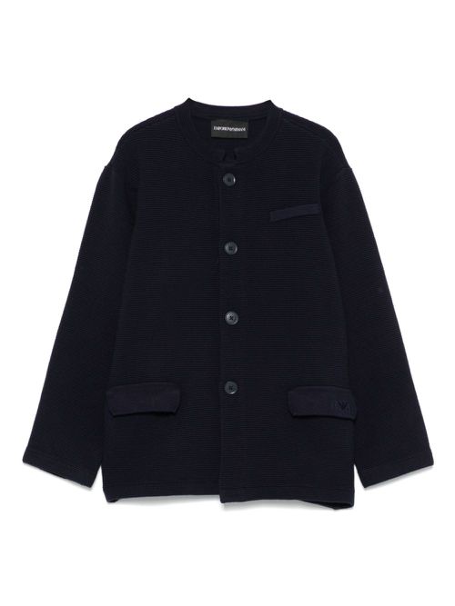 3D-knit cardigan - Blue