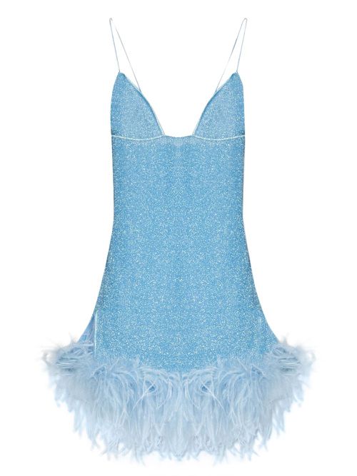 Lumière Plumage mini dress - Blue