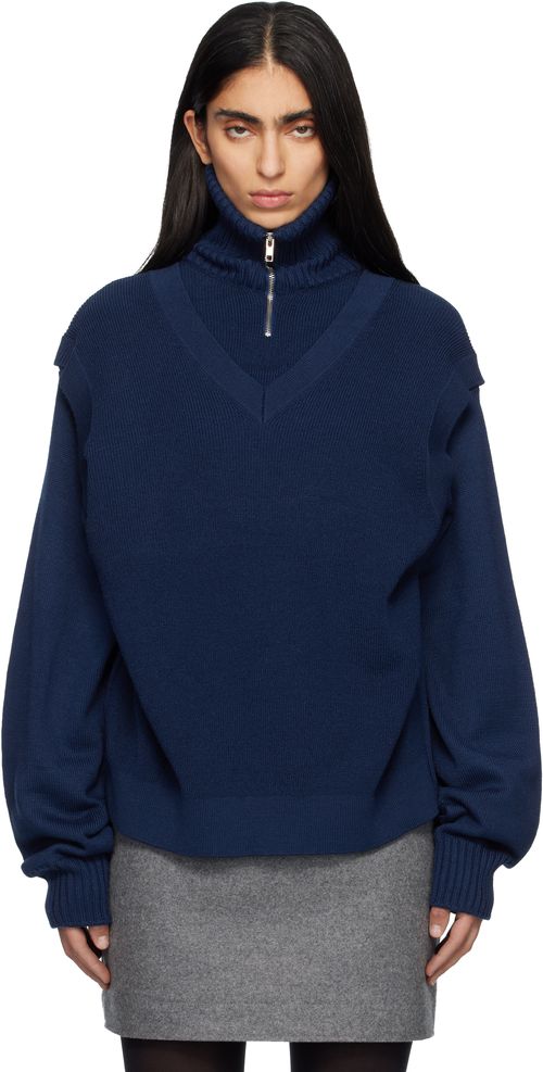 Navy 4-In One Sweater