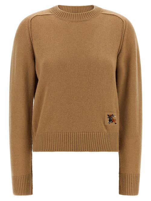 Brown Knitted Crew Neck Sweater
