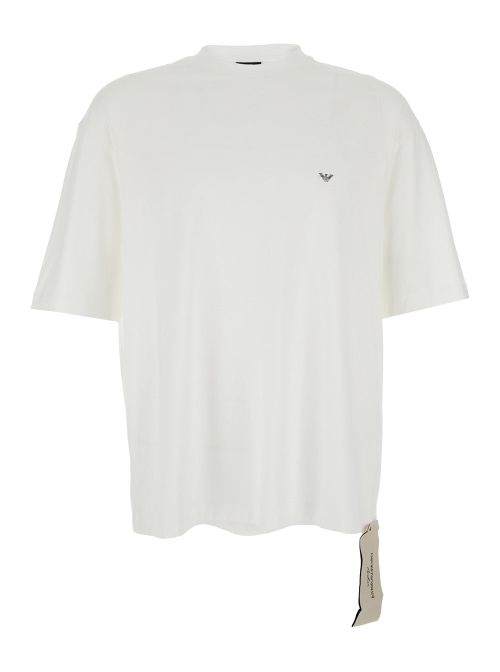 Crew Neck Cotton T-Shirt — White