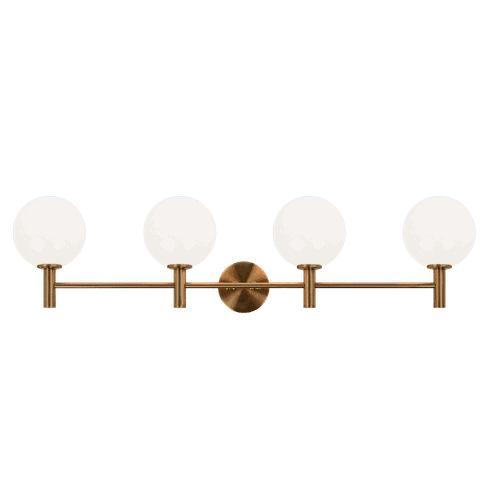 Aged Gold Brass One Light Wall Sconce from the Cosmo Collection