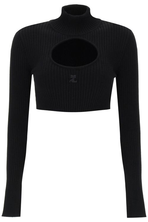 Cropped Ribbed Jumper