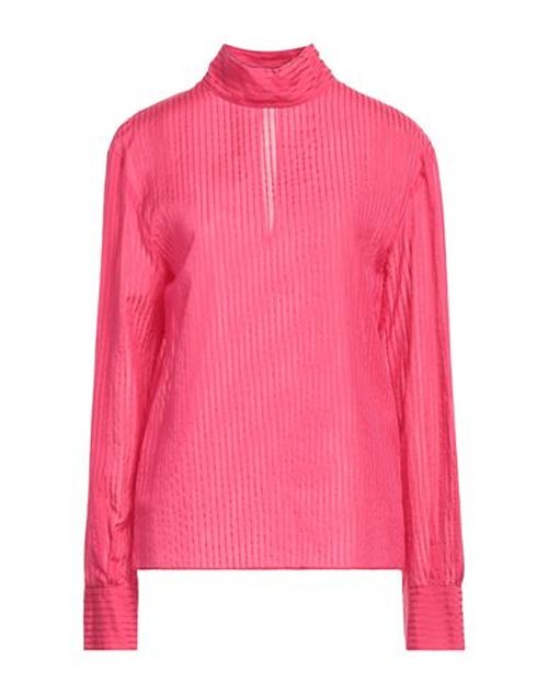 Woman Top Fuchsia Size 4 Cotton, Silk