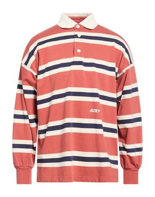 Man Polo shirt Rust Size M Cotton