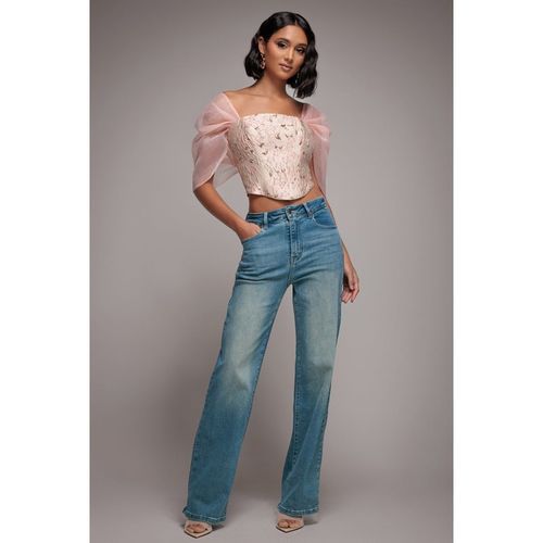 Goddiva denim Straight Leg Denim Jeans - Blue