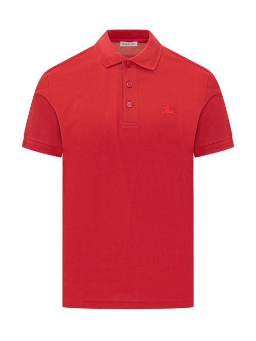 Red Logo Shirt Collar Polo