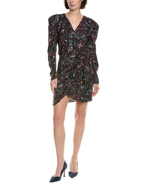Isabel Marant Etoile Baikal Silk-Trim Wrap Dress