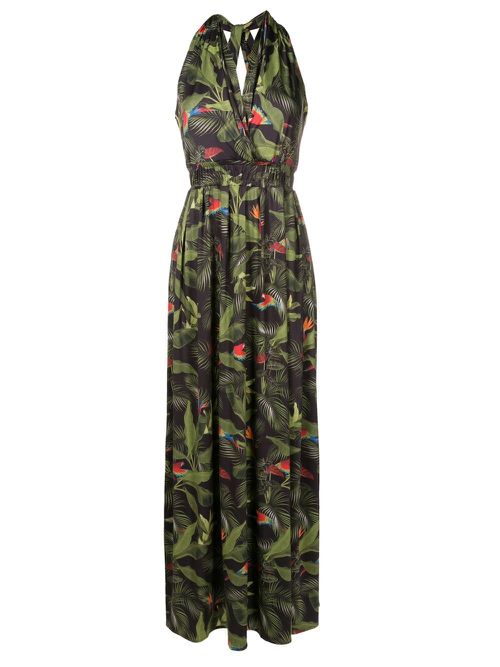 Venus floral-print dress - Grey