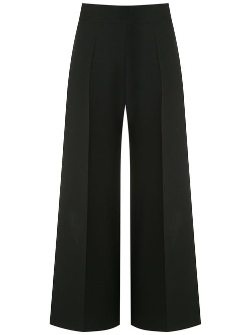 Valentino Garavani cropped wide-leg tailored trousers - Black