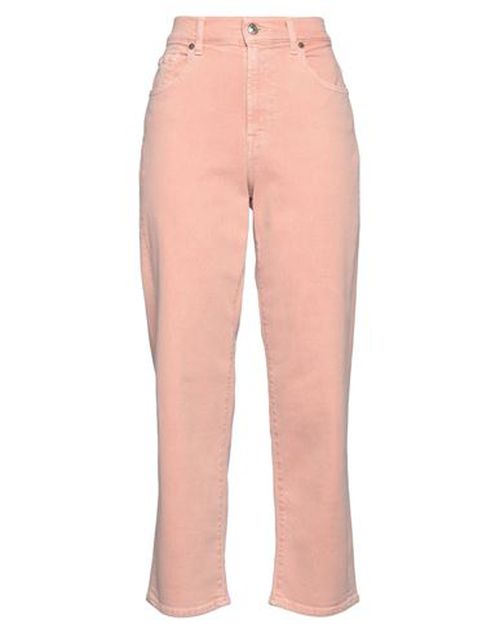 Woman Jeans Salmon pink Size 24 Cotton, Elastane
