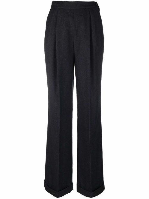 1990s straight-leg tailored trousers - Grey