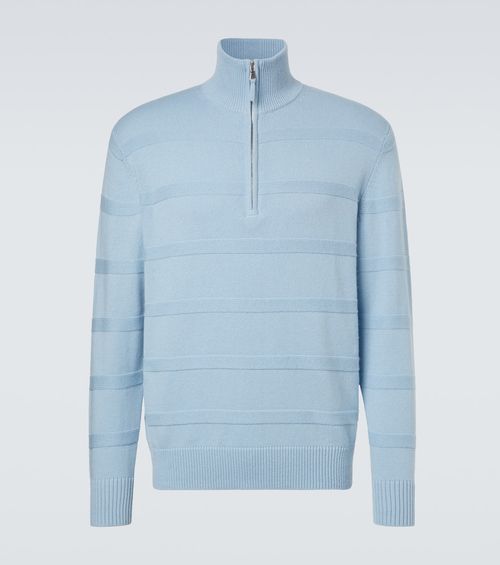 Cotton and cashmere turtleneck sweater