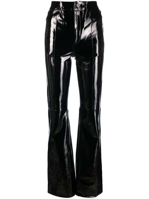 High-waisted skinny trousers - Black