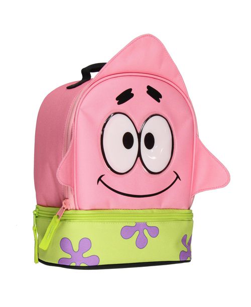 Lunch Box Patrick Star 3D Character Dual Compartment Insulated Lunch Bag Tote - Pink