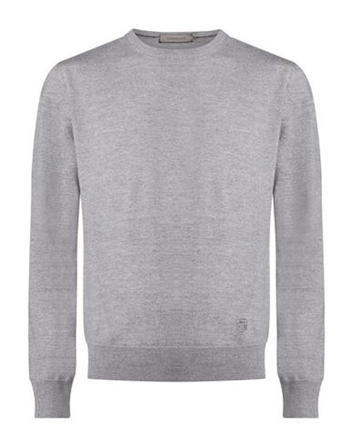 Man Sweater Grey Size 38 Virgin Wool