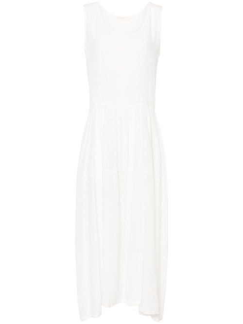 Tiered silk maxi dress - White