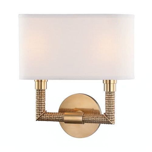 Dubois 2-Light 13" Wall Sconce in Aged Bra