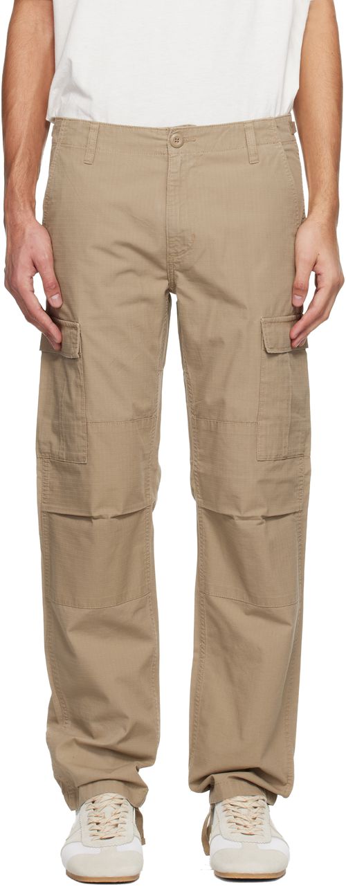 Beige Aviation Cargo Pants
