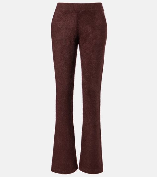 Fluffy Statement wool and cashmere-blend flared pants