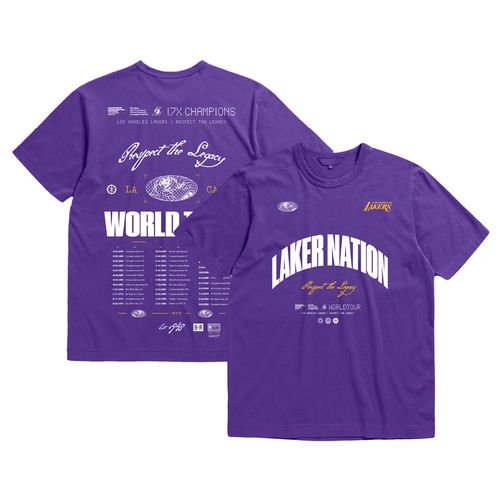 Unisex x Mitchell & Ness Purple Los Angeles Lakers World Tour T-Shirt