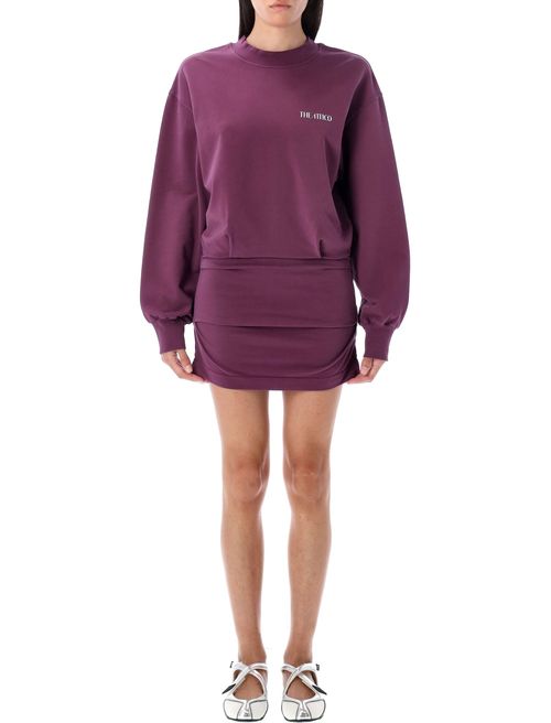 Sweatshirt Draping Mini Dress