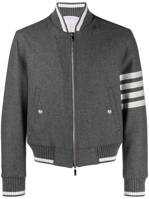 4-Bar stripe bomber jacket - Grey