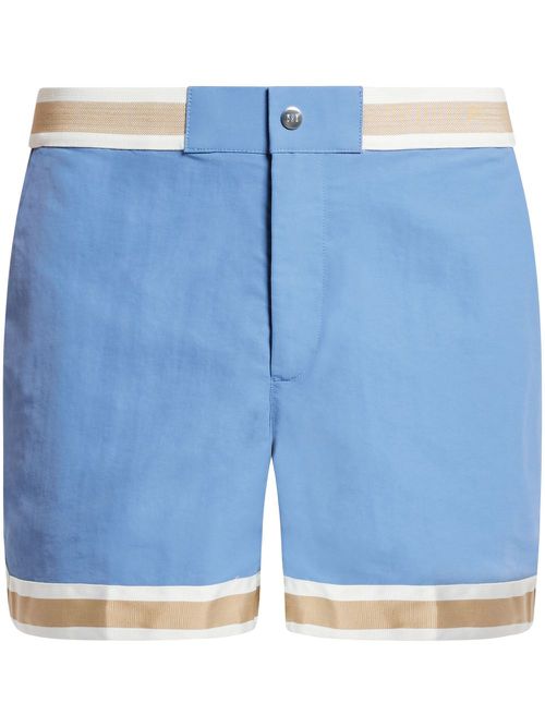 Striped detailing deck shorts - Blue