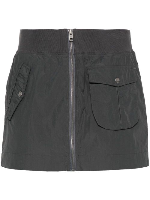 Zip-up mini skirt - Grey