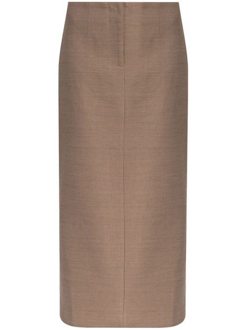 Script maxi skirt - Brown