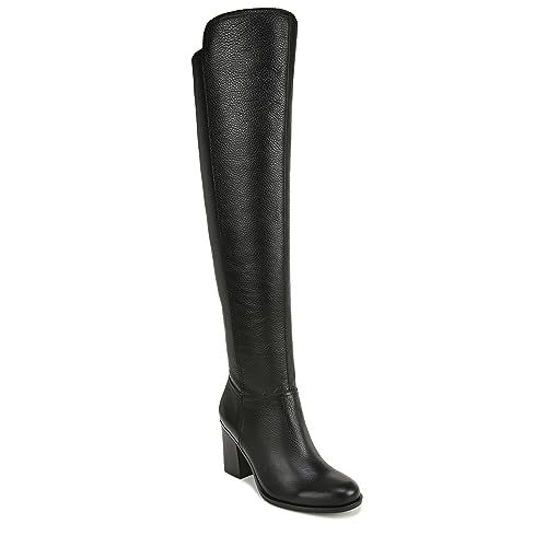 Naturalizer Womens Kyrie Water Repellent Over The Knee Boot Black Leather
