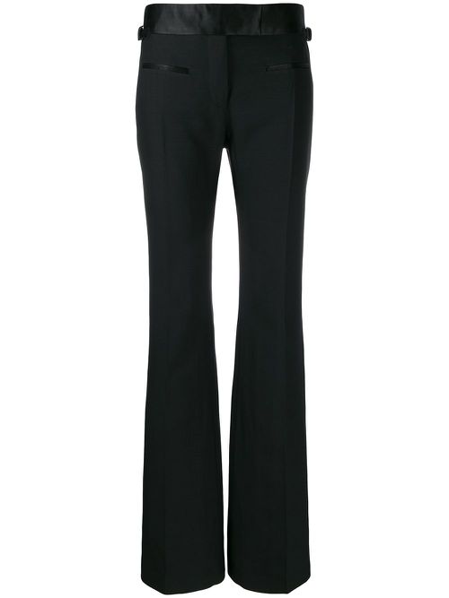 Flared tailored trousers - Black